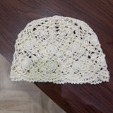 Bonnet en broderie [ beige ]