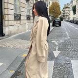 Balloon sleeve trench coat