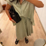 Ensemble chemise sans manche et bermuda [ vert ]