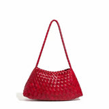 Sac tressé en cuir vegan [ rouge ]
