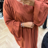 Robe extra longue terracota