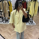 Blazer manches courtes [ jaune ]
