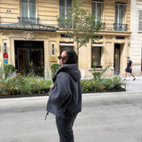 Manteau en laine avec capuche imperméable