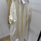 Robe chemise très longue [ crème ]