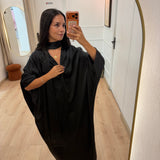 Robe en satin noir