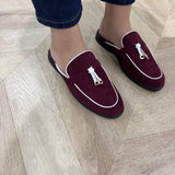 Mules bordeau