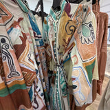Robe longue imprimée motifs