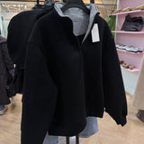 Pull à zip gris et noir