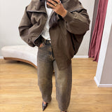 Manteau à col large