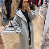 Gilet extra long en polaire [ gris ]
