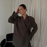 Chocolate wrap blazer