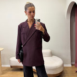 Wrap blazer [Burgundy]