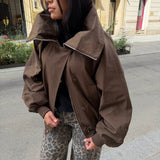 Manteau à col large