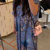 Ensemble à motifs bleue