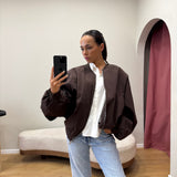Bomber oversize [ marron ]