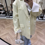 Blazer manches à revers [ jaune ]
