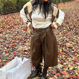 Bermuda en simili [ marron ]