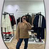 Gilet en maille épaisse [ marron clair ]