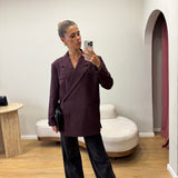 Wrap blazer [Burgundy]