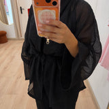 Ensemble gilet et pantalon doublé [ Noir ]