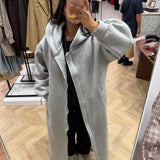 Gilet extra long en polaire [ gris ]