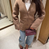 Gilet en maille épaisse [ marron clair ]