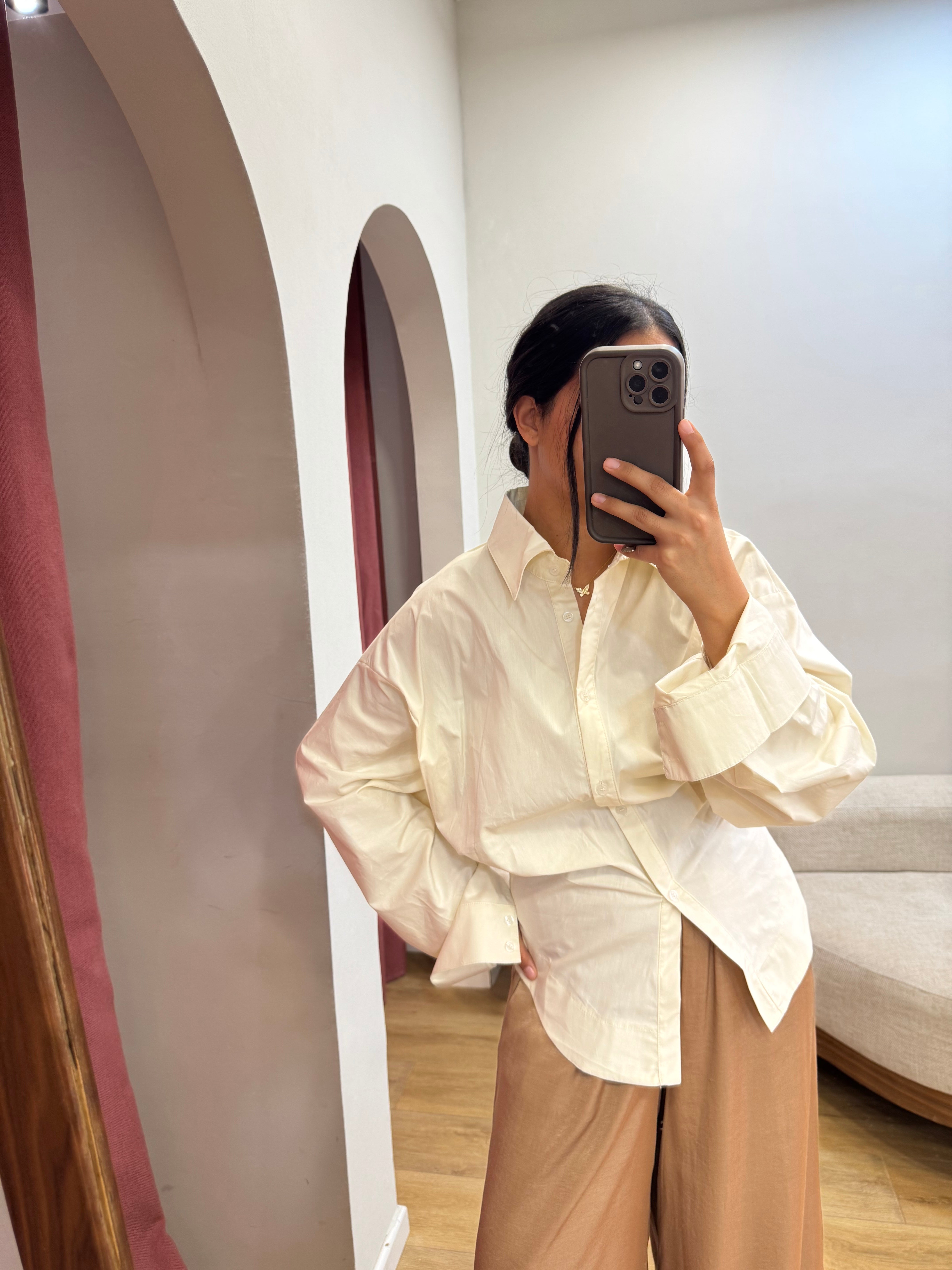 Chemise crème cintrée - Belmiraz