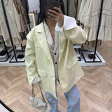 Blazer manches à revers [ jaune ]