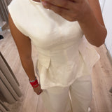 Ensemble top et jean ballon [ beige ]