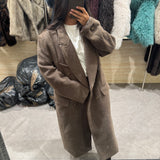 Manteau long à épaulettes