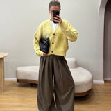 Yellow cardigan