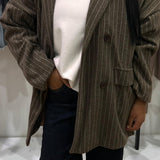 Blazer léger oversize [ gris / bordeau / marron / bleue marine ]