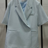 Blazer manches courtes [ bleu bebe ]