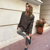 Chocolate wrap blazer