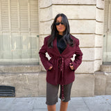 Blazer à ceinture [ Bordeau ]