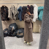 Manteau long à épaulettes