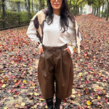 Bermuda en simili [ marron ]