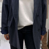 Blazer léger oversize [ gris / bordeau / marron / bleue marine ]