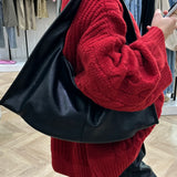 Sac épaule en cuir vegan [noir]