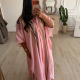 Ensemble chemise longue et pantalon [ rose ]