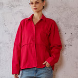 Chemise détail poche [ rouge ]