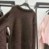 Pull en maille épaisse [ marron ]