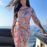 Maillot de bain modest à motifs