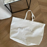 Tote bag en lin blanc [ 57 x 48 ]