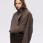 Veste façon trench court [ marron ] - Belmiraz
