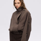Veste façon trench court [ marron ] - Belmiraz
