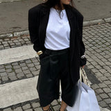 Bermuda en simili [ noir ]