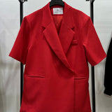 Blazer manches courtes [ rouge ]
