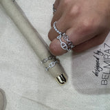 Bague infini à strass réglable