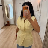 Blazer à ceinture [ jaune ]